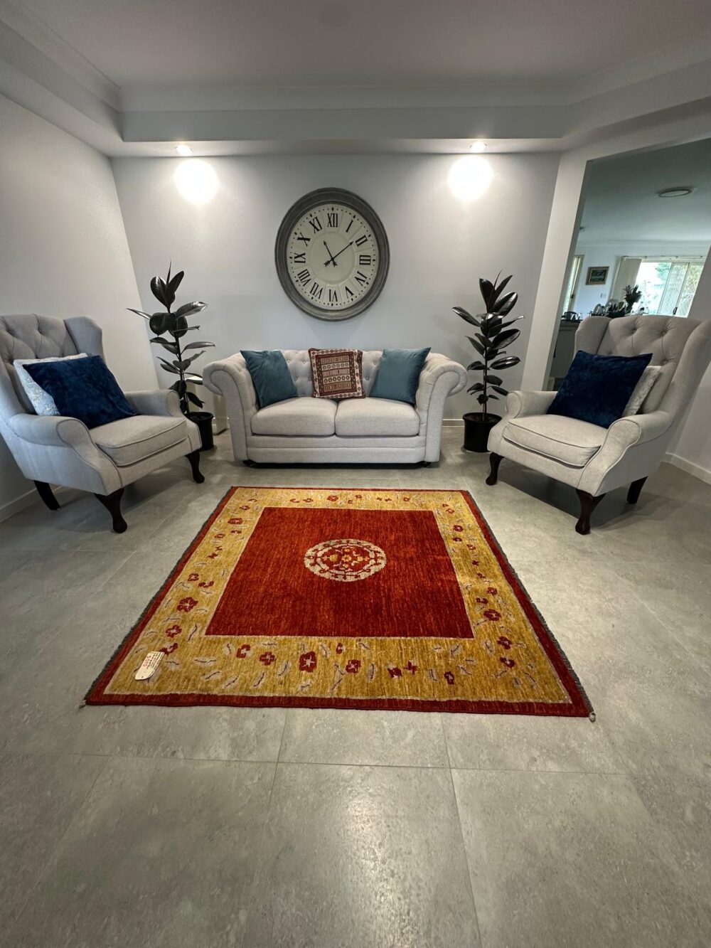 Zieglar Gabbah Afghan Hand Made 100% Wool