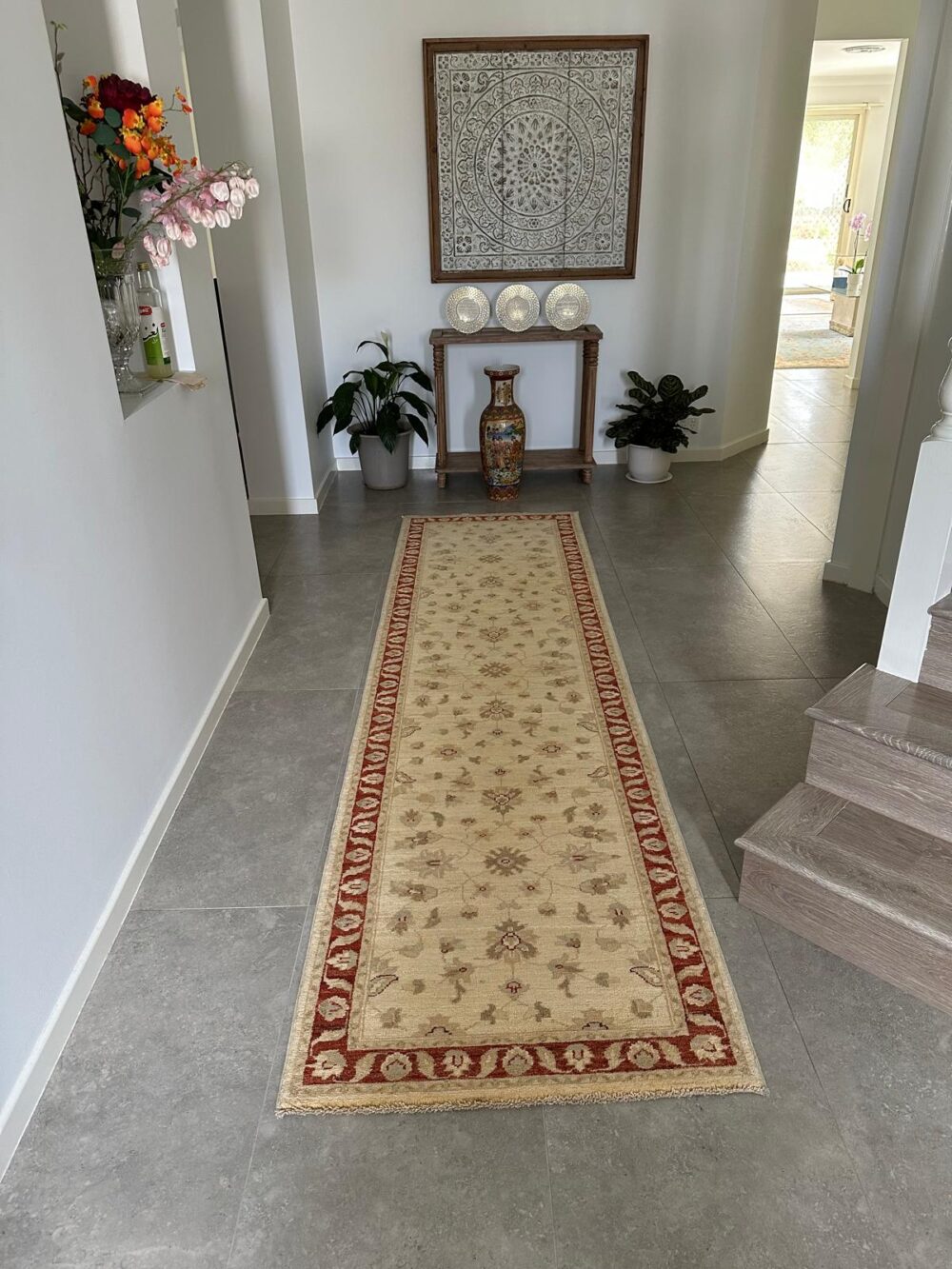 Zieglar Afghan Hand Made 100% Wool - Vegetable Dye